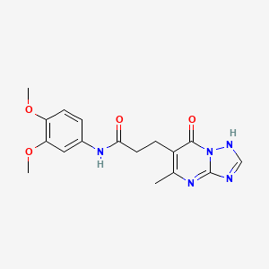 N-(3,4-dimethoxyphenyl)-3-(7-hydroxy-5-methyl[1,2,4]triazolo[1,5-a]pyrimidin-6-yl)propanamide