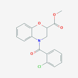 molecular formula C17H14ClNO4 B11422348 methyl 4-(2-chlorobenzoyl)-3,4-dihydro-2H-1,4-benzoxazine-2-carboxylate 