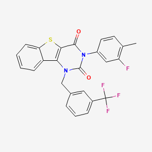 3-(3-fluoro-4-methylphenyl)-1-[3-(trifluoromethyl)benzyl][1]benzothieno[3,2-d]pyrimidine-2,4(1H,3H)-dione