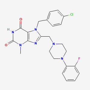 7-(4-chlorobenzyl)-8-{[4-(2-fluorophenyl)piperazin-1-yl]methyl}-3-methyl-3,7-dihydro-1H-purine-2,6-dione