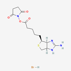 molecular formula C14H20N4O4S B1142237 1-((5-(2-Iminohexahydro-1H-thieno(3,4-d)imidazol-4-yl)pentanoyl)oxy)-2,5-pyrrolidinedione CAS No. 76939-67-8