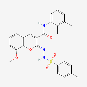 (2Z)-N-(2,3-dimethylphenyl)-8-methoxy-2-{2-[(4-methylphenyl)sulfonyl]hydrazinylidene}-2H-chromene-3-carboxamide