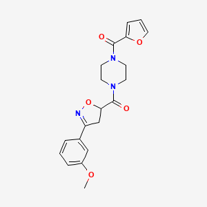 Furan-2-yl(4-{[3-(3-methoxyphenyl)-4,5-dihydro-1,2-oxazol-5-yl]carbonyl}piperazin-1-yl)methanone