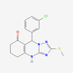 9-(3-Chlorophenyl)-2-(methylsulfanyl)-5,6,7,9-tetrahydro[1,2,4]triazolo[5,1-b]quinazolin-8-ol