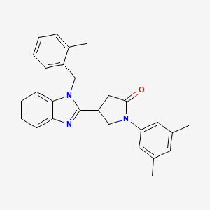 1-(3,5-dimethylphenyl)-4-[1-(2-methylbenzyl)-1H-benzimidazol-2-yl]pyrrolidin-2-one