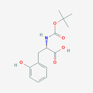 molecular formula C14H19NO5 B1142242 (S)-2-((tert-Butoxycarbonyl)amino)-3-(2-hydroxyphenyl)propanoic acid CAS No. 119660-45-6