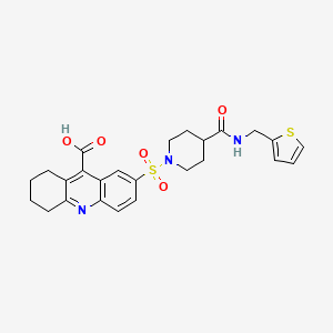 7-[(4-{[(Thiophen-2-YL)methyl]carbamoyl}piperidin-1-YL)sulfonyl]-1,2,3,4-tetrahydroacridine-9-carboxylic acid