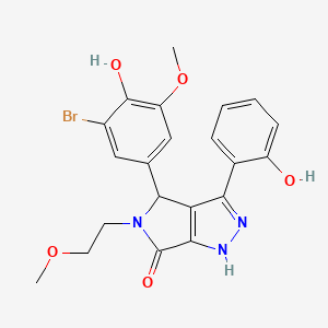 4-(3-bromo-4-hydroxy-5-methoxyphenyl)-3-(2-hydroxyphenyl)-5-(2-methoxyethyl)-4,5-dihydropyrrolo[3,4-c]pyrazol-6(1H)-one