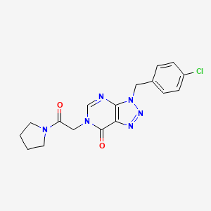 3-(4-chlorobenzyl)-6-(2-oxo-2-(pyrrolidin-1-yl)ethyl)-3H-[1,2,3]triazolo[4,5-d]pyrimidin-7(6H)-one