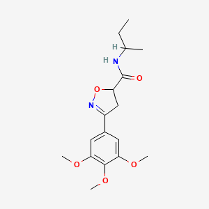 N-(butan-2-yl)-3-(3,4,5-trimethoxyphenyl)-4,5-dihydro-1,2-oxazole-5-carboxamide