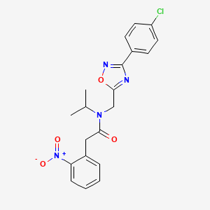 N-{[3-(4-chlorophenyl)-1,2,4-oxadiazol-5-yl]methyl}-2-(2-nitrophenyl)-N-(propan-2-yl)acetamide