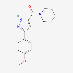 [5-(4-methoxyphenyl)-1H-pyrazol-3-yl](piperidin-1-yl)methanone