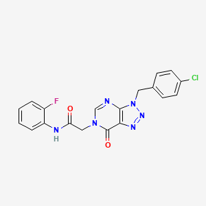 2-[3-(4-chlorobenzyl)-7-oxo-3,7-dihydro-6H-[1,2,3]triazolo[4,5-d]pyrimidin-6-yl]-N-(2-fluorophenyl)acetamide