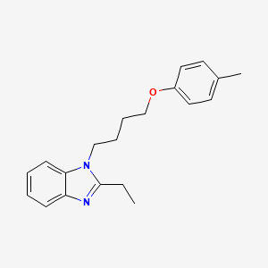 molecular formula C20H24N2O B11422550 2-ethyl-1-[4-(4-methylphenoxy)butyl]-1H-benzimidazole 