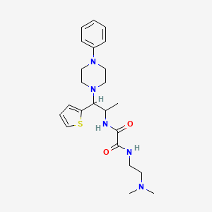 N1-(2-(dimethylamino)ethyl)-N2-(1-(4-phenylpiperazin-1-yl)-1-(thiophen-2-yl)propan-2-yl)oxalamide