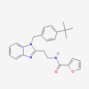 molecular formula C25H27N3O2 B11422575 N-{2-[1-(4-tert-butylbenzyl)-1H-benzimidazol-2-yl]ethyl}furan-2-carboxamide 