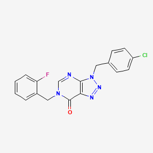 3-(4-chlorobenzyl)-6-(2-fluorobenzyl)-3H-[1,2,3]triazolo[4,5-d]pyrimidin-7(6H)-one