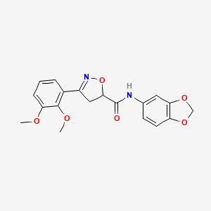 N-(1,3-benzodioxol-5-yl)-3-(2,3-dimethoxyphenyl)-4,5-dihydro-1,2-oxazole-5-carboxamide