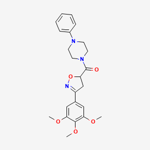 (4-Phenylpiperazin-1-yl)[3-(3,4,5-trimethoxyphenyl)-4,5-dihydro-1,2-oxazol-5-yl]methanone