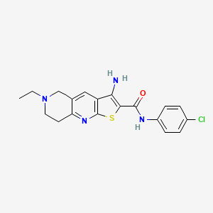 3-amino-N-(4-chlorophenyl)-6-ethyl-5,6,7,8-tetrahydrothieno[2,3-b][1,6]naphthyridine-2-carboxamide