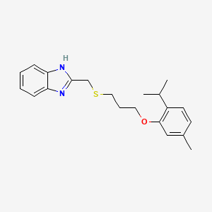 2-[({3-[5-methyl-2-(propan-2-yl)phenoxy]propyl}sulfanyl)methyl]-1H-benzimidazole