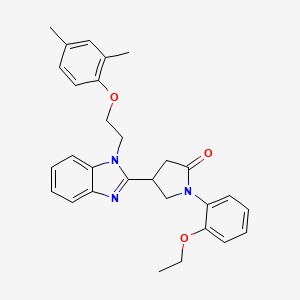 molecular formula C29H31N3O3 B11422705 4-{1-[2-(2,4-dimethylphenoxy)ethyl]-1H-benzimidazol-2-yl}-1-(2-ethoxyphenyl)pyrrolidin-2-one 