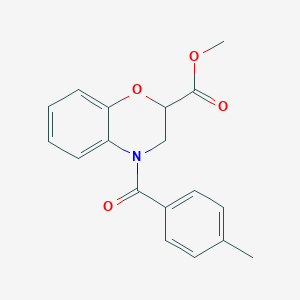 methyl 4-(4-methylbenzoyl)-3,4-dihydro-2H-1,4-benzoxazine-2-carboxylate