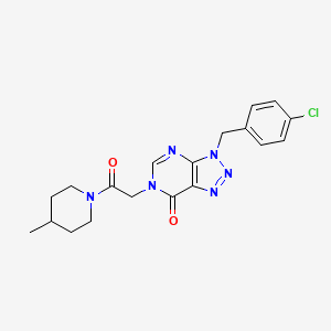 3-(4-chlorobenzyl)-6-[2-(4-methylpiperidin-1-yl)-2-oxoethyl]-3,6-dihydro-7H-[1,2,3]triazolo[4,5-d]pyrimidin-7-one