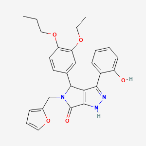 4-(3-ethoxy-4-propoxyphenyl)-5-(furan-2-ylmethyl)-3-(2-hydroxyphenyl)-4,5-dihydropyrrolo[3,4-c]pyrazol-6(1H)-one