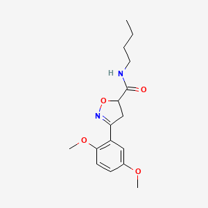 N-butyl-3-(2,5-dimethoxyphenyl)-4,5-dihydro-1,2-oxazole-5-carboxamide