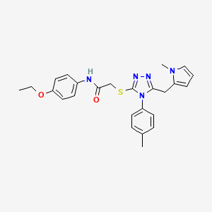 N-(4-ethoxyphenyl)-2-((5-((1-methyl-1H-pyrrol-2-yl)methyl)-4-(p-tolyl)-4H-1,2,4-triazol-3-yl)thio)acetamide