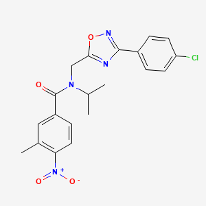 N-{[3-(4-chlorophenyl)-1,2,4-oxadiazol-5-yl]methyl}-3-methyl-4-nitro-N-(propan-2-yl)benzamide