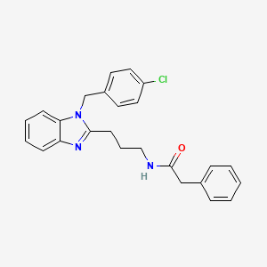 N-{3-[1-(4-chlorobenzyl)-1H-benzimidazol-2-yl]propyl}-2-phenylacetamide