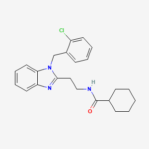 N-{2-[1-(2-chlorobenzyl)-1H-benzimidazol-2-yl]ethyl}cyclohexanecarboxamide