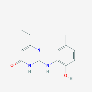 2-(2-hydroxy-5-methyl-anilino)-4-propyl-1H-pyrimidin-6-one