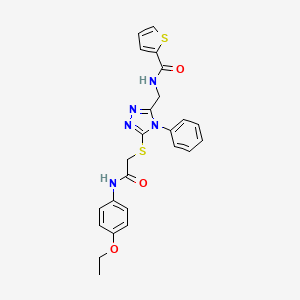 N-{[5-({[(4-Ethoxyphenyl)carbamoyl]methyl}sulfanyl)-4-phenyl-4H-1,2,4-triazol-3-YL]methyl}thiophene-2-carboxamide