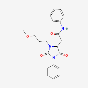 2-[3-(3-methoxypropyl)-2,5-dioxo-1-phenylimidazolidin-4-yl]-N-phenylacetamide