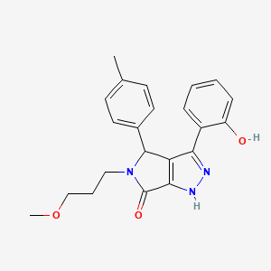 molecular formula C22H23N3O3 B11422946 3-(2-hydroxyphenyl)-5-(3-methoxypropyl)-4-(4-methylphenyl)-4,5-dihydropyrrolo[3,4-c]pyrazol-6(1H)-one 