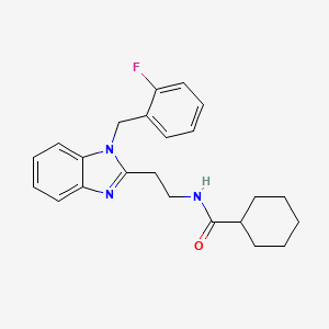 N-{2-[1-(2-fluorobenzyl)-1H-benzimidazol-2-yl]ethyl}cyclohexanecarboxamide