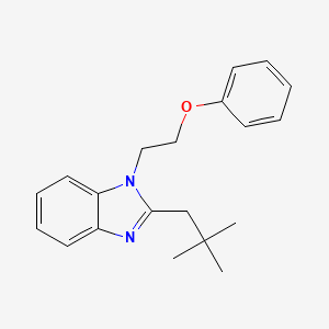 molecular formula C20H24N2O B11422966 2-(2,2-dimethylpropyl)-1-(2-phenoxyethyl)-1H-benzimidazole 