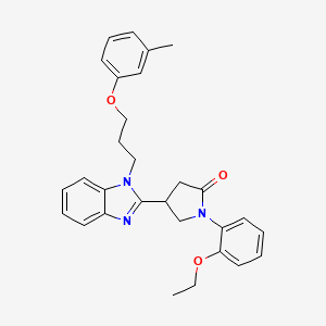 1-(2-ethoxyphenyl)-4-{1-[3-(3-methylphenoxy)propyl]-1H-benzimidazol-2-yl}pyrrolidin-2-one