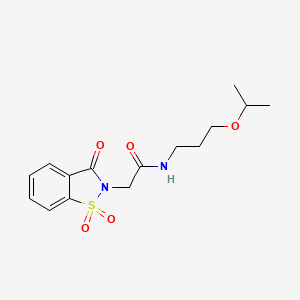 2-(1,1-dioxido-3-oxo-1,2-benzisothiazol-2(3H)-yl)-N-(3-isopropoxypropyl)acetamide