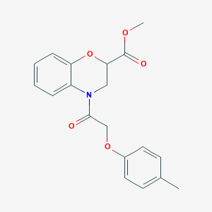 methyl 4-[(4-methylphenoxy)acetyl]-3,4-dihydro-2H-1,4-benzoxazine-2-carboxylate