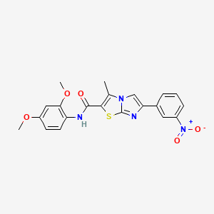 N-(2,4-dimethoxyphenyl)-3-methyl-6-(3-nitrophenyl)imidazo[2,1-b][1,3]thiazole-2-carboxamide