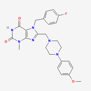 7-[(4-Fluorophenyl)methyl]-8-[[4-(4-methoxyphenyl)piperazin-1-yl]methyl]-3-methylpurine-2,6-dione