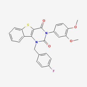 3-(3,4-dimethoxyphenyl)-1-(4-fluorobenzyl)[1]benzothieno[3,2-d]pyrimidine-2,4(1H,3H)-dione