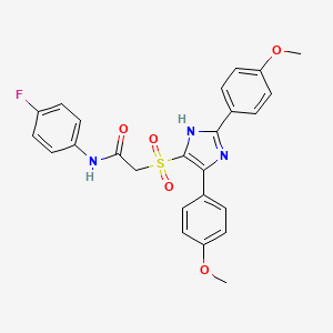 molecular formula C25H22FN3O5S B11423030 2-{[2,5-bis(4-methoxyphenyl)-1H-imidazol-4-yl]sulfonyl}-N-(4-fluorophenyl)acetamide 