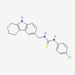 1-(4-Chlorophenyl)-3-[(2,3,4,9-tetrahydro-1H-carbazol-6-YL)methyl]thiourea