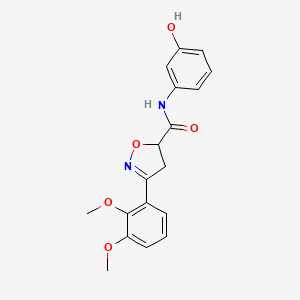 3-(2,3-dimethoxyphenyl)-N-(3-hydroxyphenyl)-4,5-dihydro-1,2-oxazole-5-carboxamide