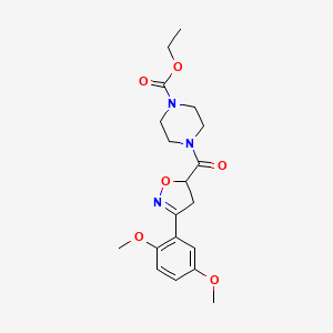 Ethyl 4-{[3-(2,5-dimethoxyphenyl)-4,5-dihydroisoxazol-5-yl]carbonyl}piperazine-1-carboxylate